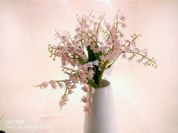 Konvalinka kytice 3 ks - 30 cm - růžový nádech