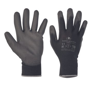 Bunting black 08 rukavice nylonové povrstvené polyuretanem