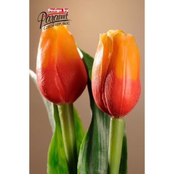 Tulipán červeno oranžový 40 cm F244-R2