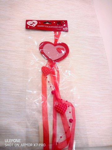 Srdce závěs 30 cm Happy Valentines Day